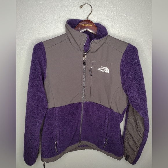 The North Face Women's Denali Jacket XS Purple Gray Fleece Full Zip Gorpcore A32 - Picture 1 of 7